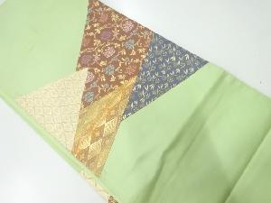 アンティーク 切り嵌め花古典柄模様織出し袋帯(材料)